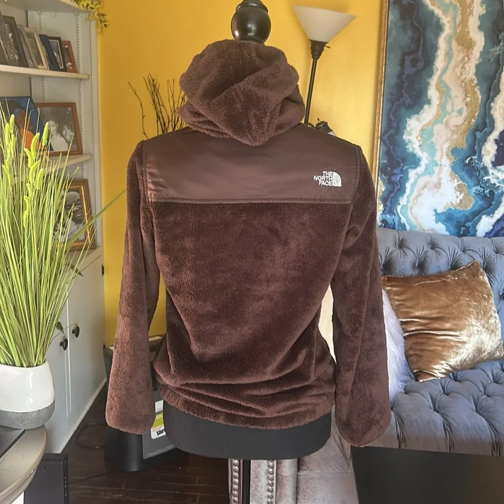 The North Face Fleece Hoodie Jacket Brown Girls Size L